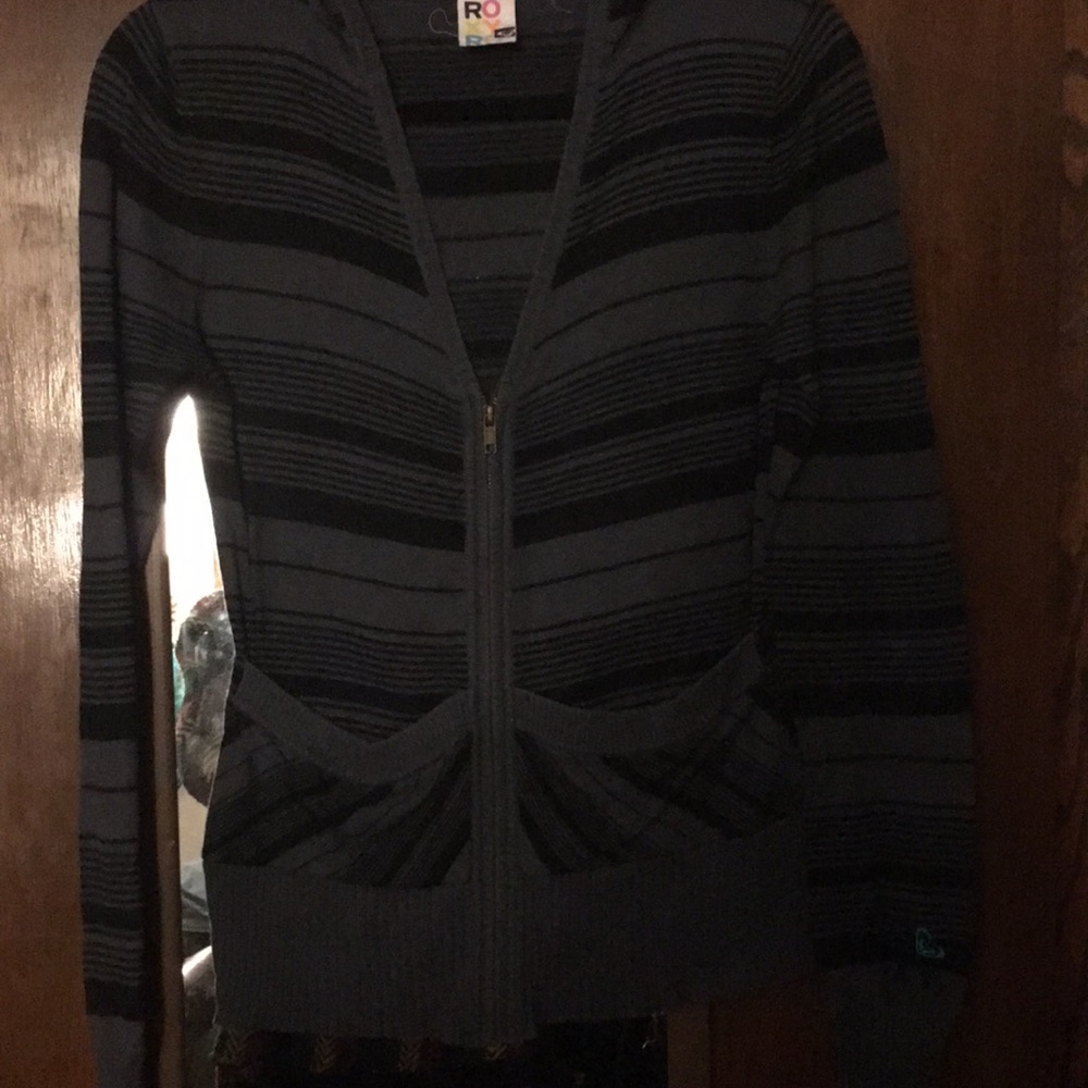 NWOT roxy striped hoodie